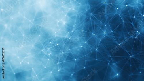 Blue Sparkling Abstract Network Background with Twinkling Lines and Dots for Futuristic Digital Design Projects Suitable for Technology-Themed Presentations and Innovative Visual Concepts