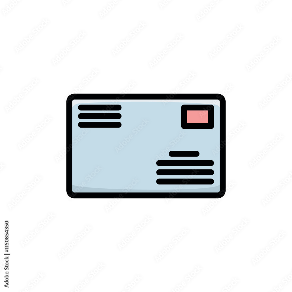 postcard icon vector design template elegant style postcard icon vector design template elegant style