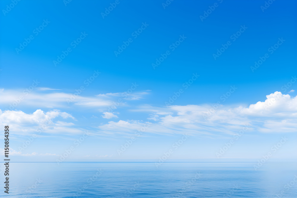 Boundless Azure: An Expanse of Clear Blue Sky Merging with the Horizon Boundless Azure: An Expanse of Clear Blue Sky Merging with the Horizon