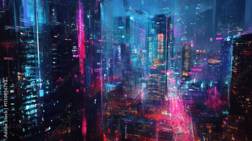 Cyberpunk Metropolis: A Futuristic Nightscape Cyberpunk Metropolis: A Futuristic Nightscape