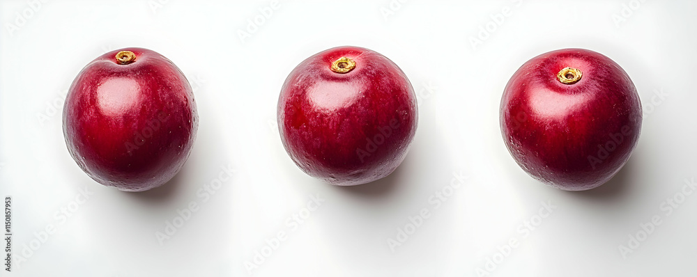 Red Plums Realistic Photo Red Plums Realistic Photo