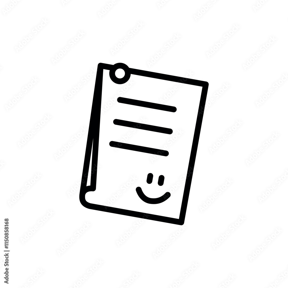 sticky note icon vector design template elegant style 