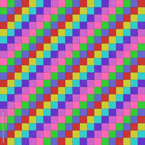 Wallpaper Mural A vibrant abstract checkered pattern radiating energy and symmetry, ideal for creative projects, wallpapers, or modern web designs. Its dynamic style captures attention effortlessly Torontodigital.ca
