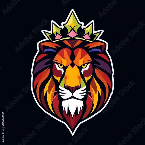 lion king logo shape design photo