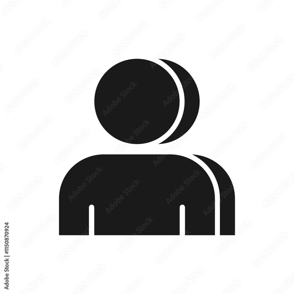 Group of people. Multiple account, dual users icon flat style isolated on white background. Vector illustration Group of people. Multiple account, dual users icon flat style isolated on white background. Vector illustration