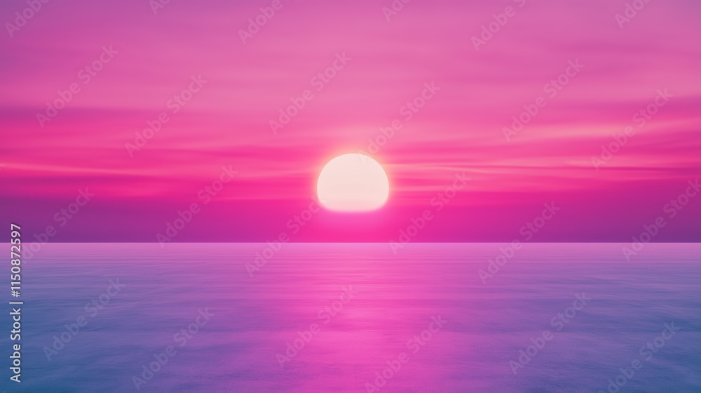 Futuristic Retro Landscape With Vibrant Sunset Over Cyber Surface, Digital Horizon Design, Neon Colors, Sci-Fi Aesthetic, Modern Concept Art, Reflection In Water, Digital Artistry Futuristic Retro Landscape With Vibrant Sunset Over Cyber Surface, Digital Horizon Design, Neon Colors, Sci-Fi Aesthetic, Modern Concept Art, Reflection In Water, Digital Artistry