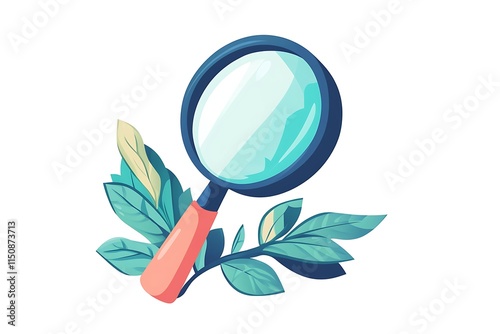 magnifying glass icon simple white background