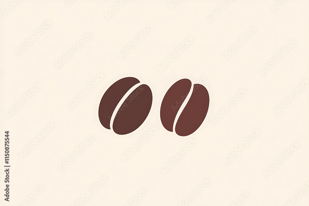 coffee beans icon minimal design vector coffee beans icon minimal design vector