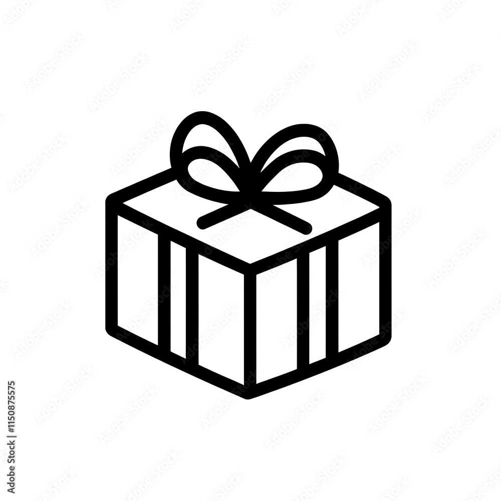Obraz premium gift icon simple white background vector