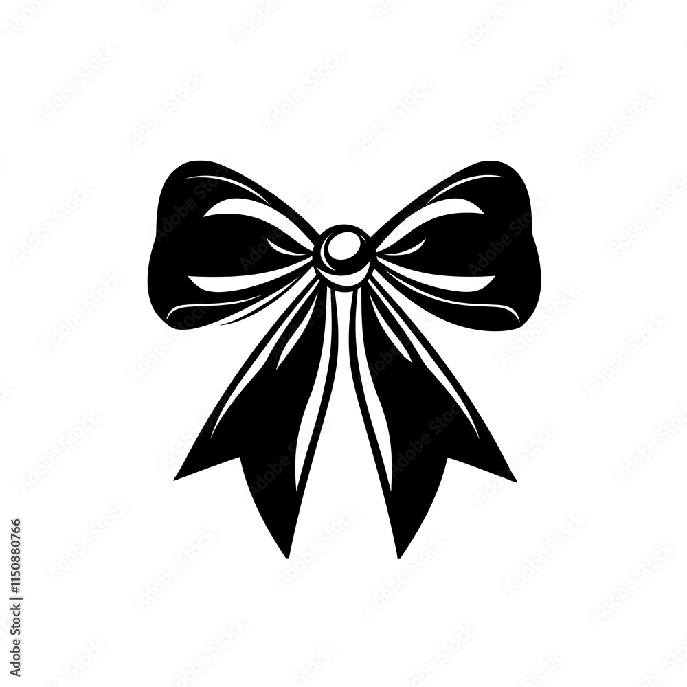 gift ribbon icon simple white background vector