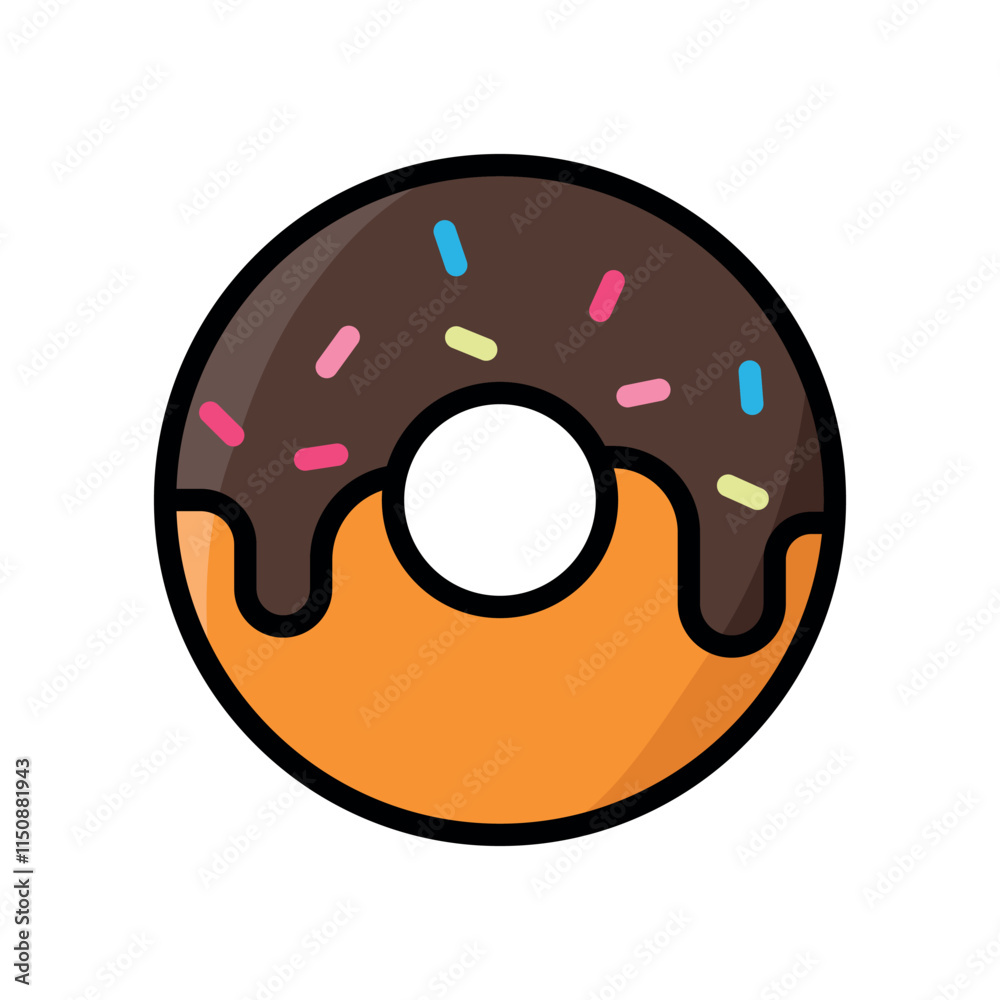 Obraz premium donut icon vector design template elegant style
