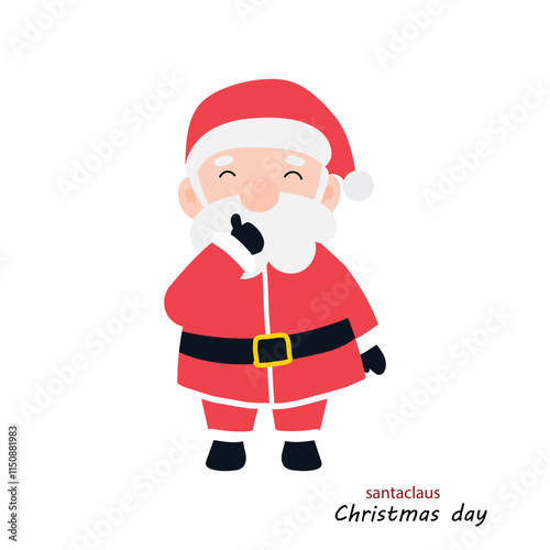 popular cartoon santa wearing christmas costume different pose activity. Cute Santa Clauses in different poses