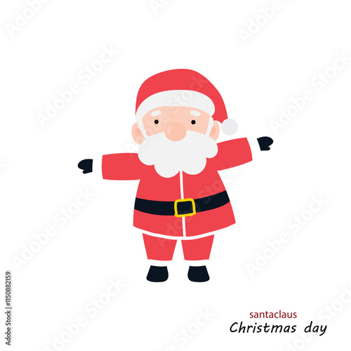 popular cartoon santa wearing christmas costume different pose activity. Cute Santa Clauses in different poses