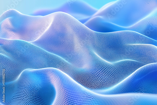 Abstract Digital Wave Design with Gradient Colors