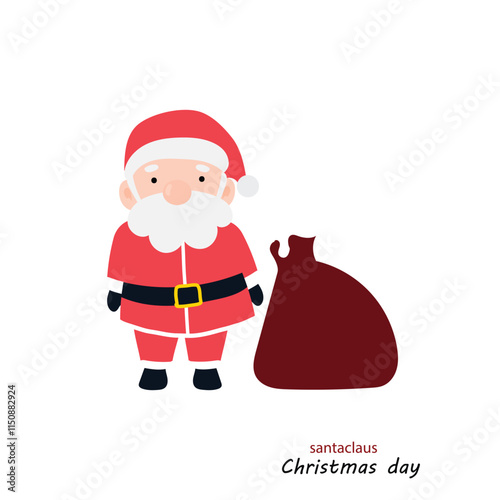 popular cartoon santa wearing christmas costume different pose activity. Cute Santa Clauses in different poses