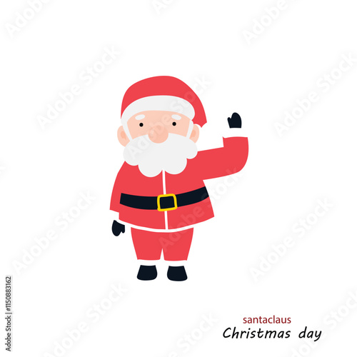 popular cartoon santa wearing christmas costume different pose activity. Cute Santa Clauses in different poses