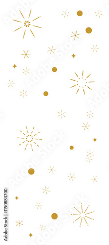 Wallpaper Mural 花火、星（金色、キラキラ） Torontodigital.ca