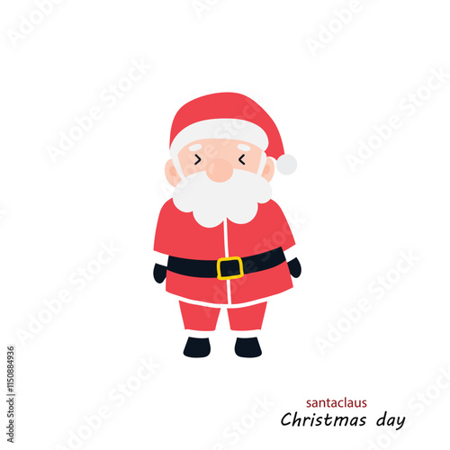 popular cartoon santa wearing christmas costume different pose activity. Cute Santa Clauses in different poses