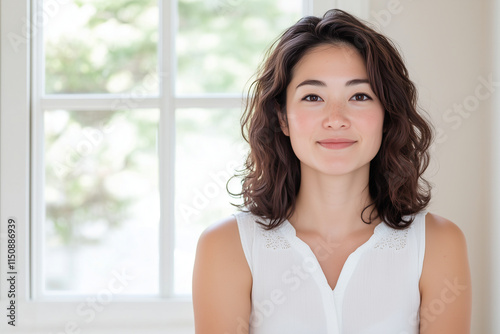 Natural Portrait of Smiling Woman Near Window Free Download Natural Portrait of Smiling Woman Near Window - GFXLoad