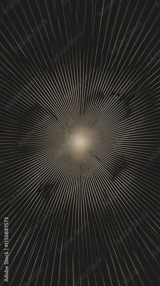 Abstract Radiating Lines Converging Central Light Abstract Radiating Lines Converging Central Light