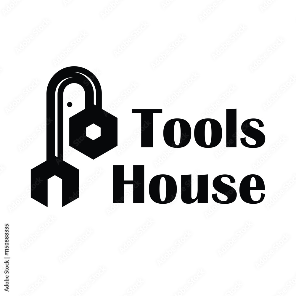 tools house flat minimalist logo design tools house flat minimalist logo design