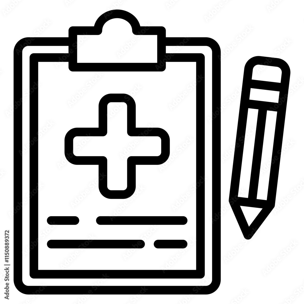 Obraz premium Medical Record Icon