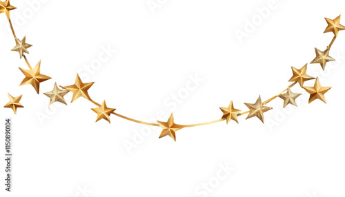 golden christmas decoration, Transparent background 
