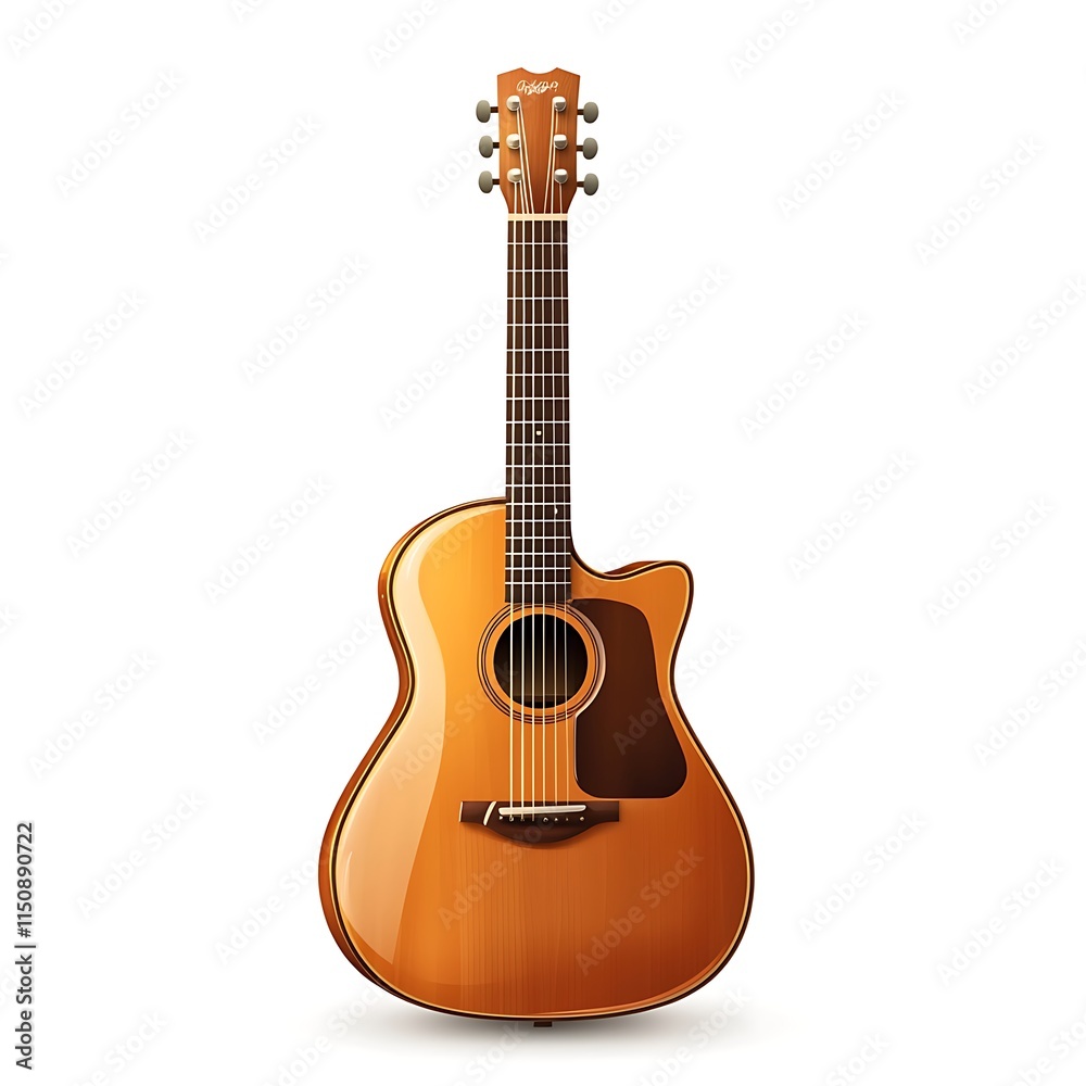 Obraz premium guitar icon simple white background vector