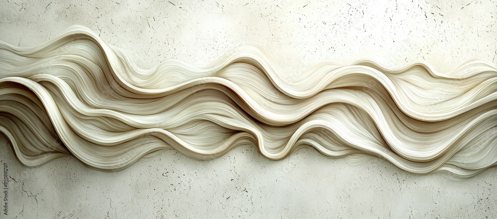 Abstract design featuring flowing, wavy lines in soft, neutral tones. Abstract design featuring flowing, wavy lines in soft, neutral tones.