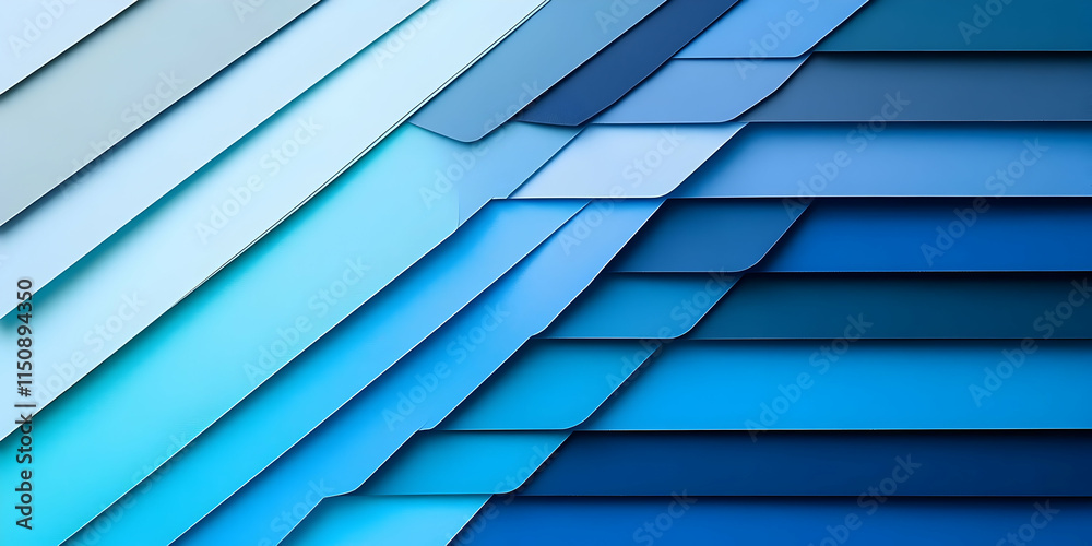 Fototapeta premium Blue Abstract 3D Illustration Background