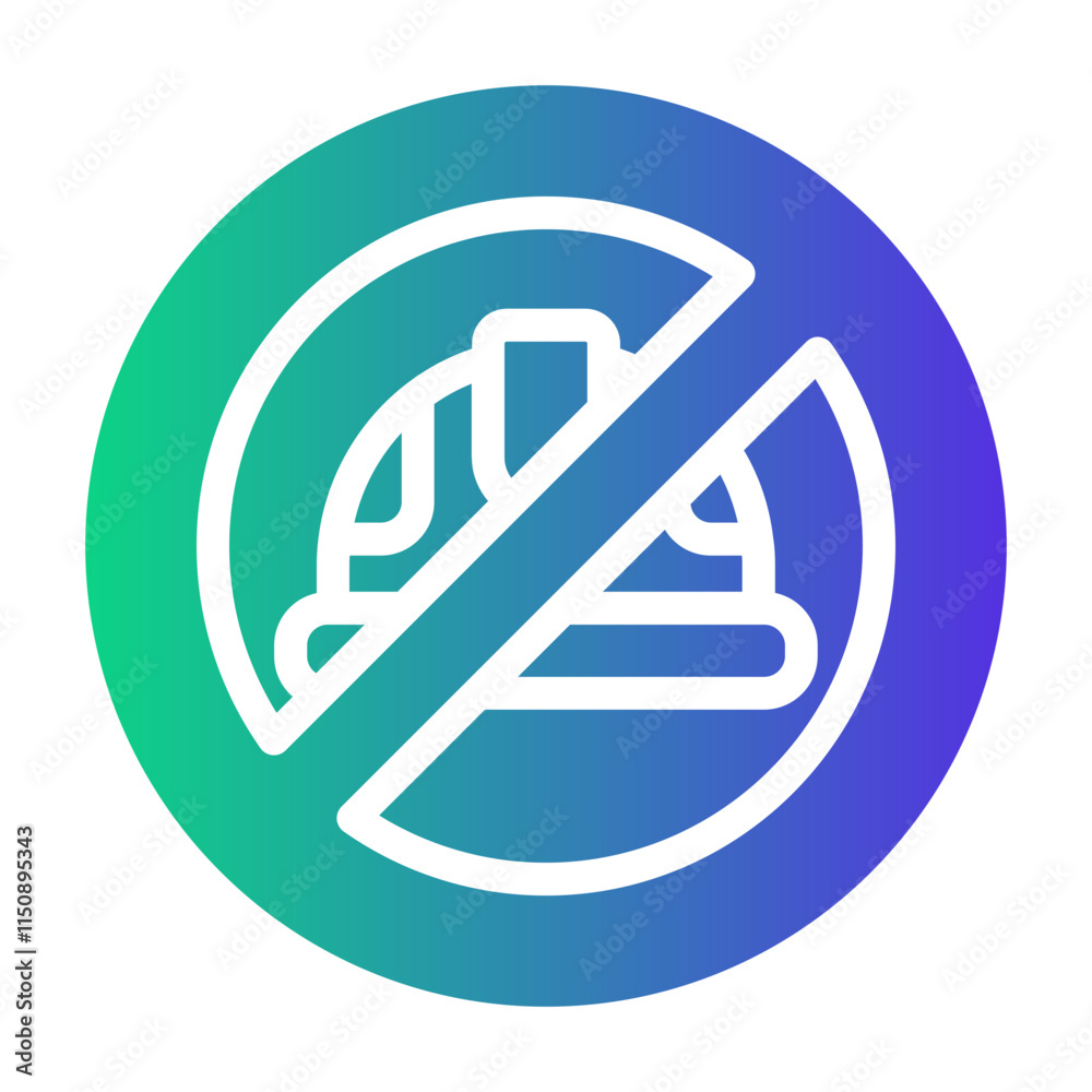 no work Gradient icon