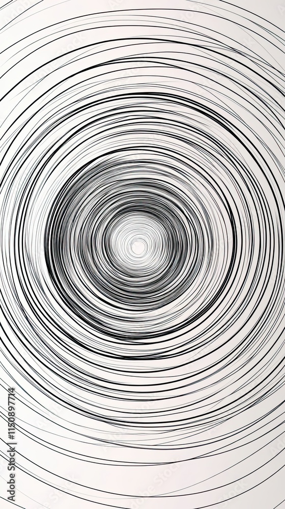 Abstract concentric circles design in black and white Abstract concentric circles design in black and white