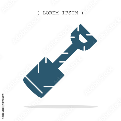 Vector symbol. Shovel icon illustration. Stock vector symbol illustration design.