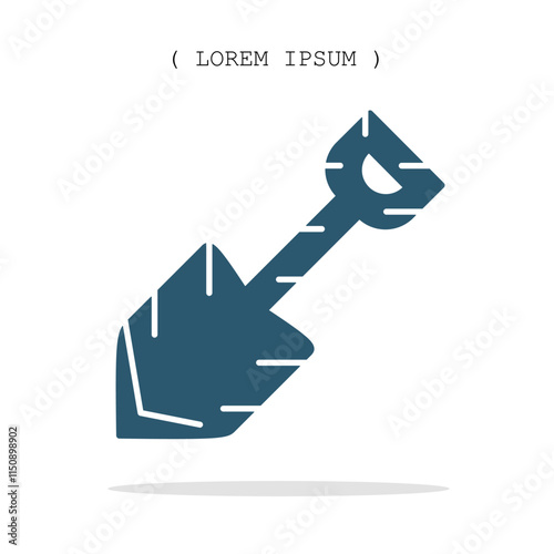 Vector symbol. Shovel icon illustration. Stock vector symbol illustration design.