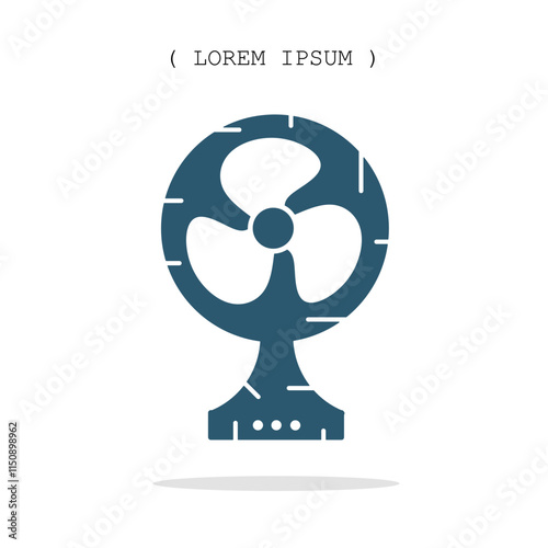 Vector symbol. Fan icon illustration. Stock vector symbol illustration design.