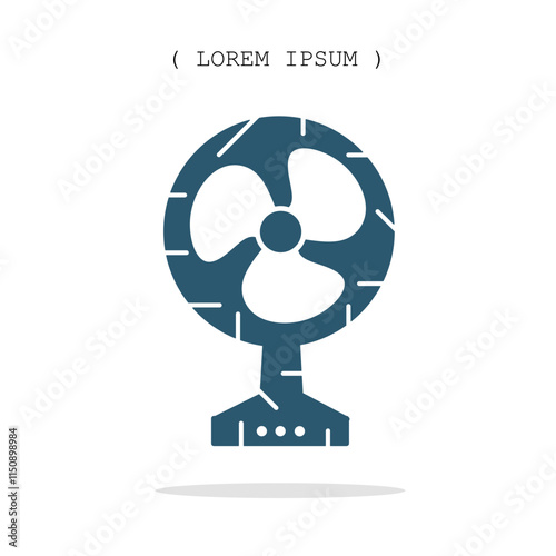 Vector symbol. Fan icon illustration. Stock vector symbol illustration design.