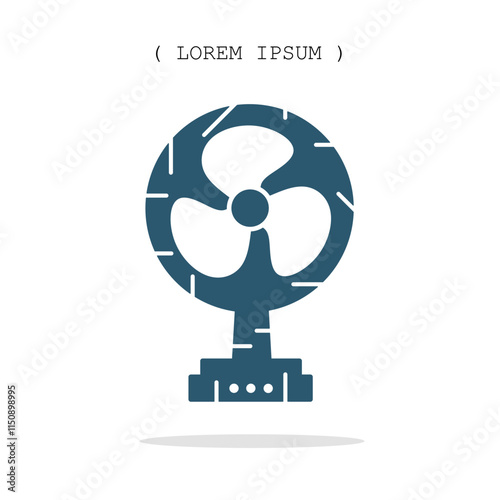 Vector symbol. Fan icon illustration. Stock vector symbol illustration design.