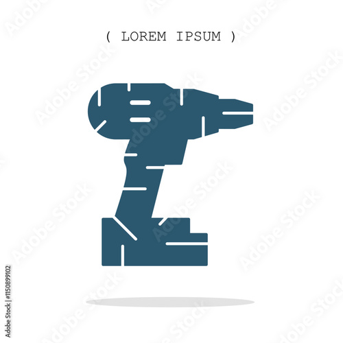 Vector symbol. Drill icon illustration. Stock vector symbol illustration design.