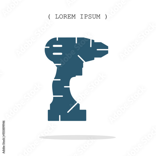 Vector symbol. Drill icon illustration. Stock vector symbol illustration design.
