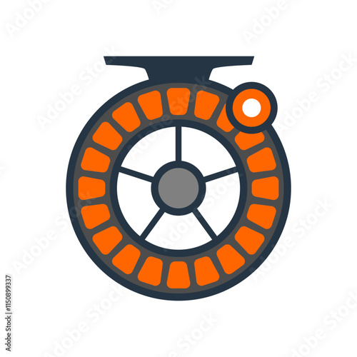 fishing reel rod fishing illustration logo vector image t shirt