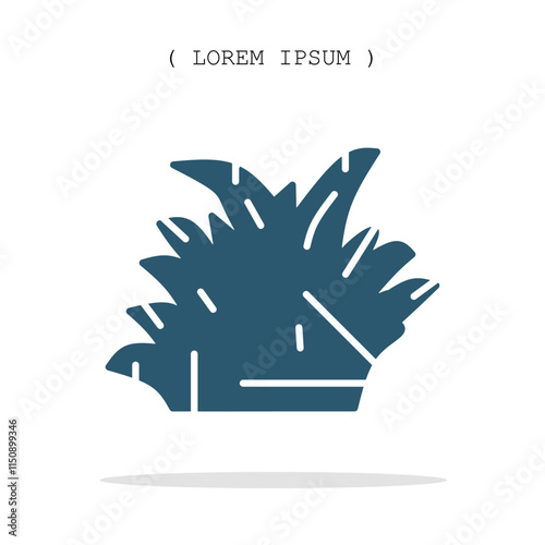 Vector symbol. Bush icon illustration. Stock vector symbol illustration design.
