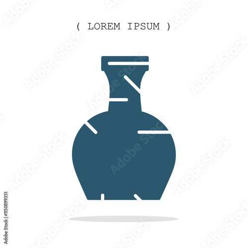 Vector symbol. Beaker icon illustration. Stock vector symbol illustration design.