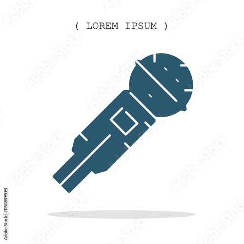 Vector symbol. Microphone icon illustration. Stock vector symbol illustration design.