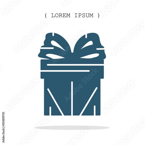 Vector symbol. Gift box icon illustration. Stock vector symbol illustration design.