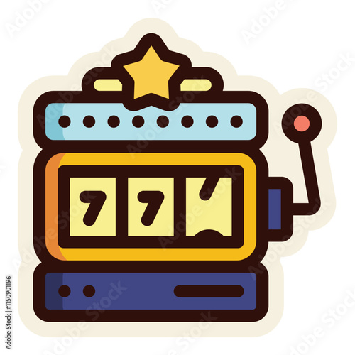 casino slot machine win 777 jackpot sticker
