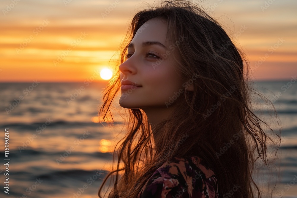 person on the beach at sunset person on the beach at sunset