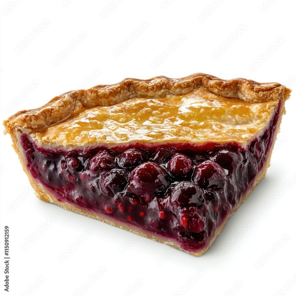 A slice of berry pie showcasing a golden crust and vibrant filling. A slice of berry pie showcasing a golden crust and vibrant filling.