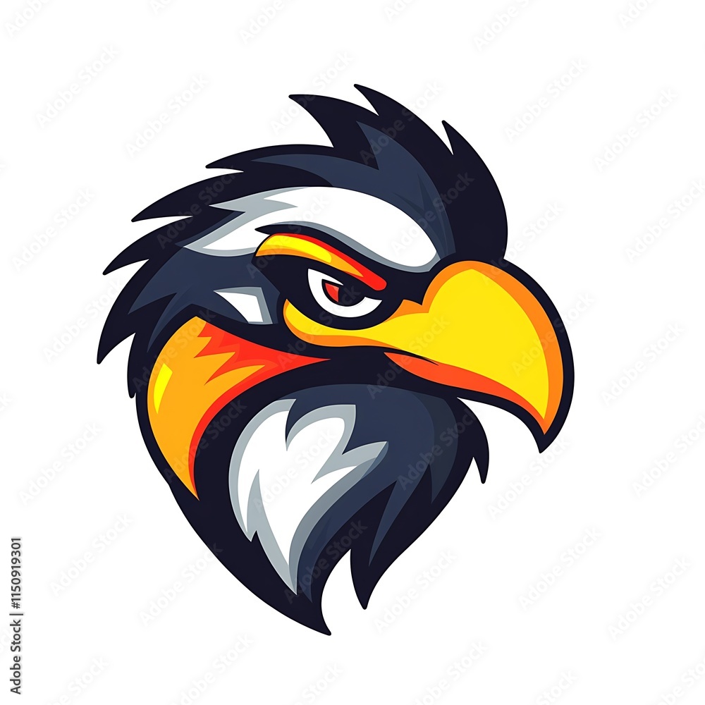 Obraz premium Eagle Mascot Logo. Aggressive and Powerful Sport Emblem.