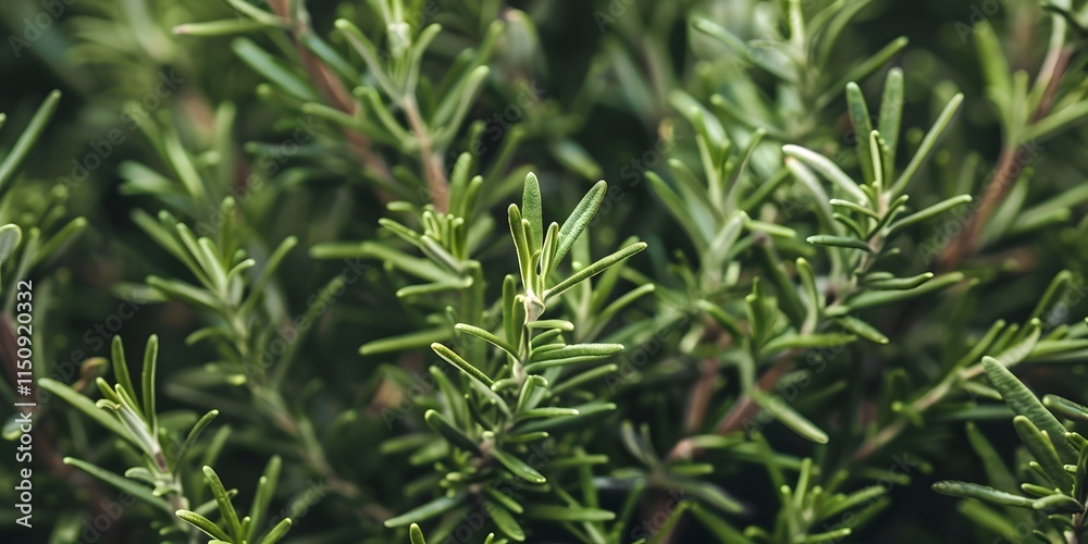 Close-up of rosemary herb leaves, emphasizing natural textures and rich green tones. Close-up of rosemary herb leaves, emphasizing natural textures and rich green tones.