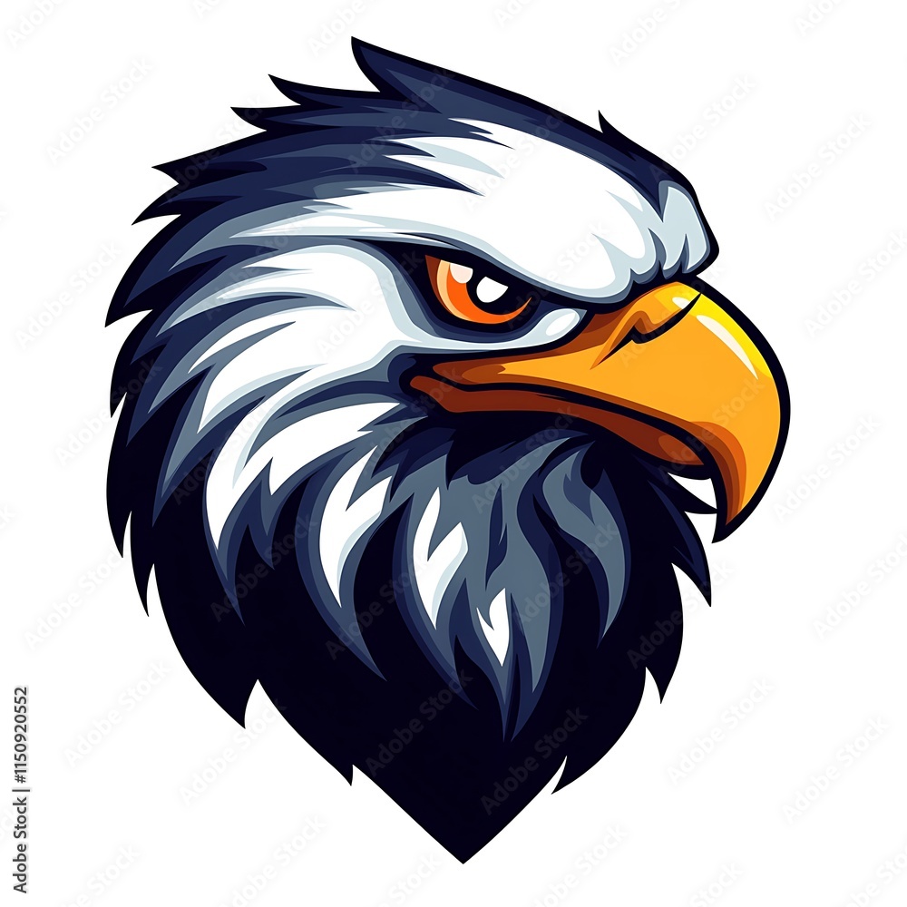 Obraz premium Bald Eagle Head, Powerful Mascot Design